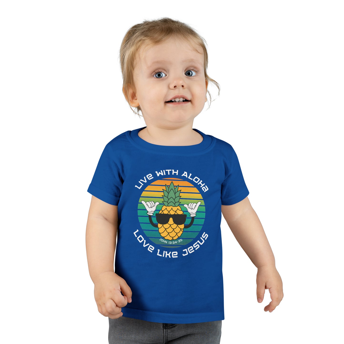 Live with Aloha, Love like Jesus Pineapple Toddler T-shirt