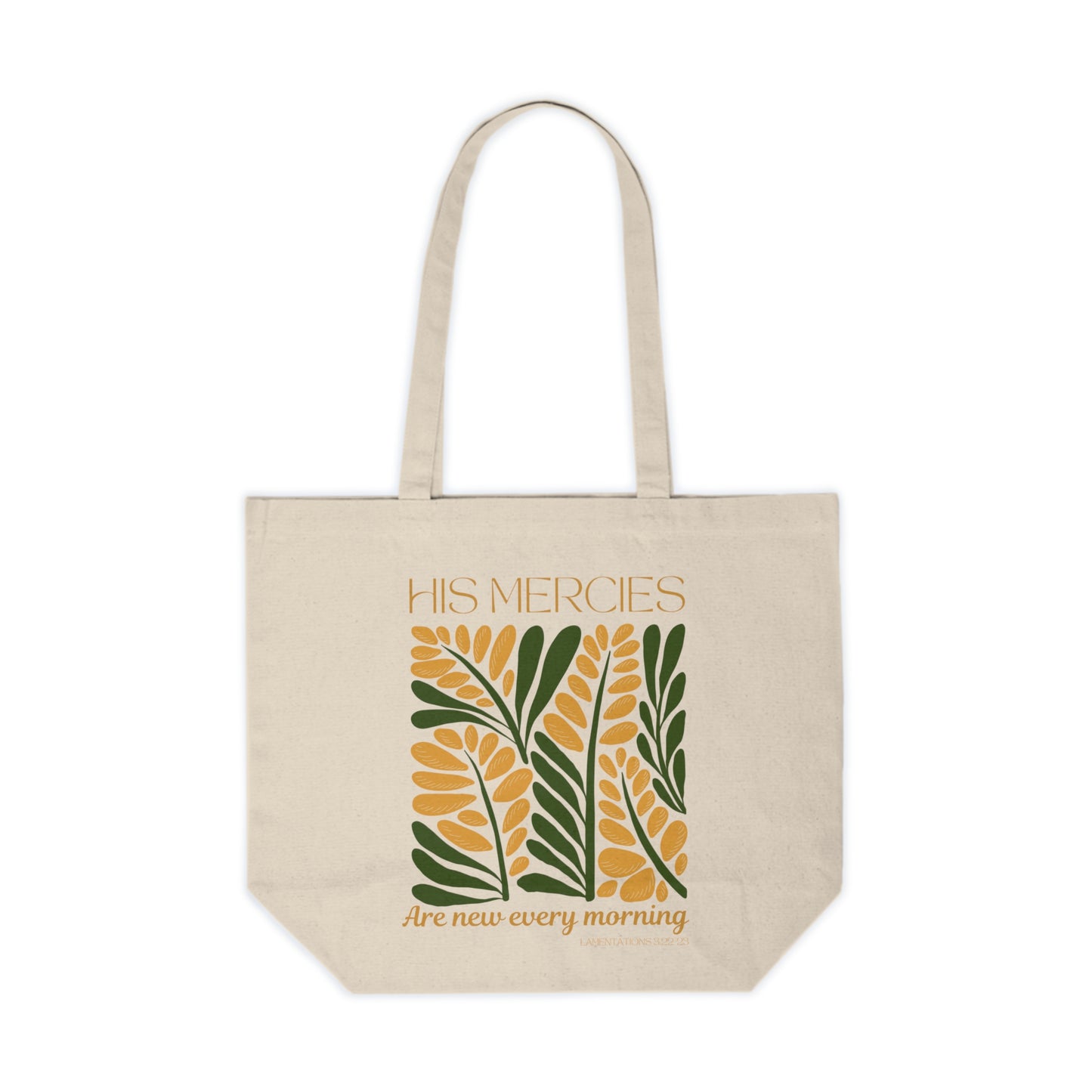 His Mercies Are New Canvas Shopping Tote