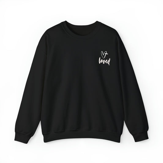 You Are Loved Heart with Cross Crewneck Sweatshirt