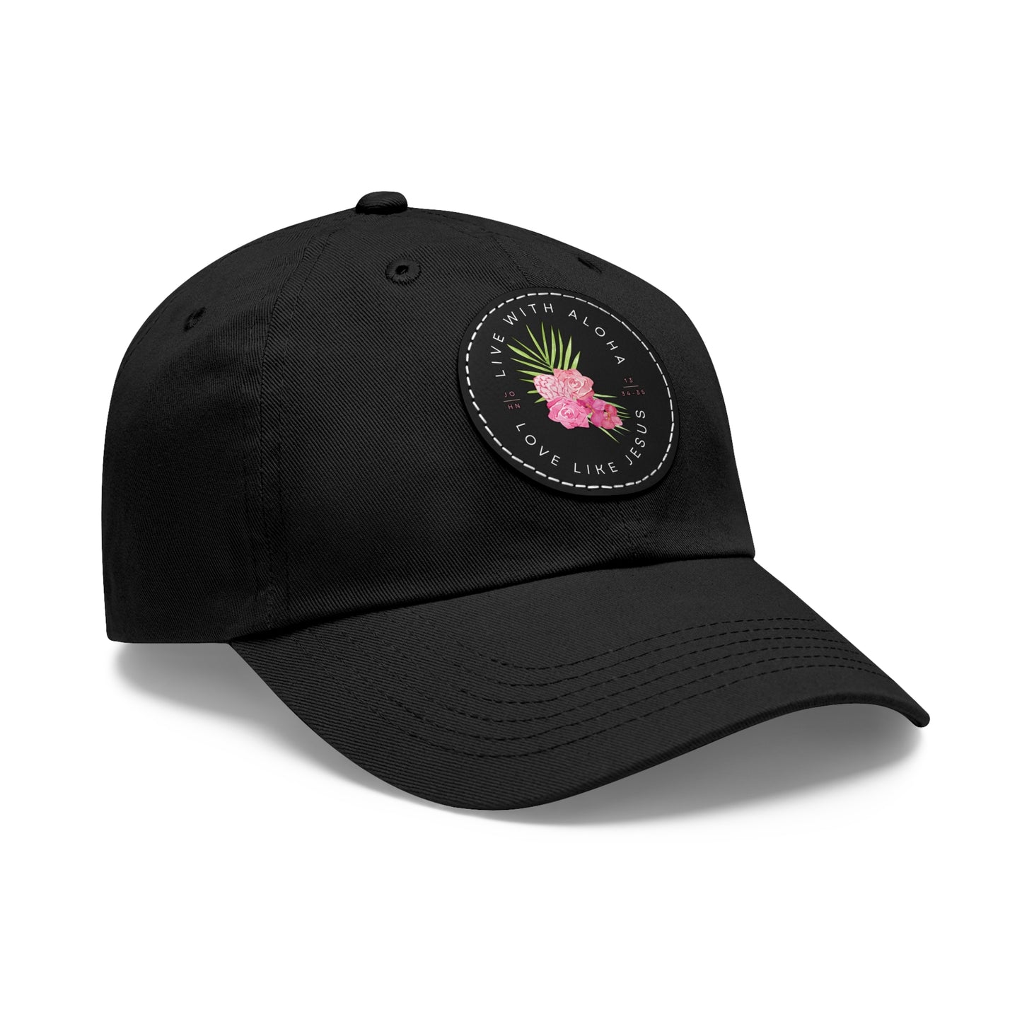 MAUI FUNDRAISER Lokelani Rose Leather Patch Hat