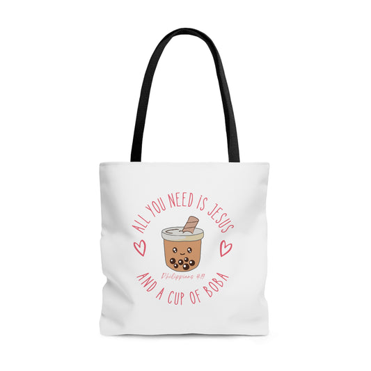 All You Need is Jesus & A Cup of Boba Tote