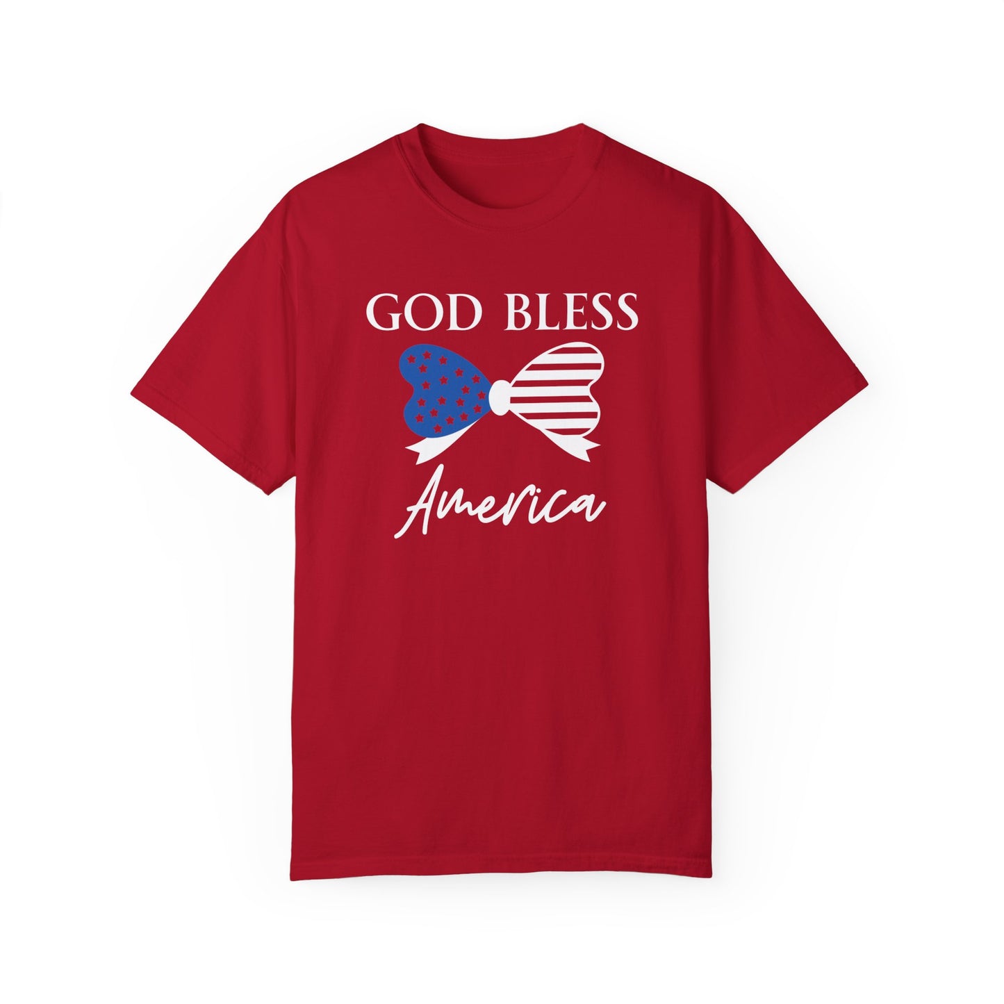 God Bless America Bow Tee