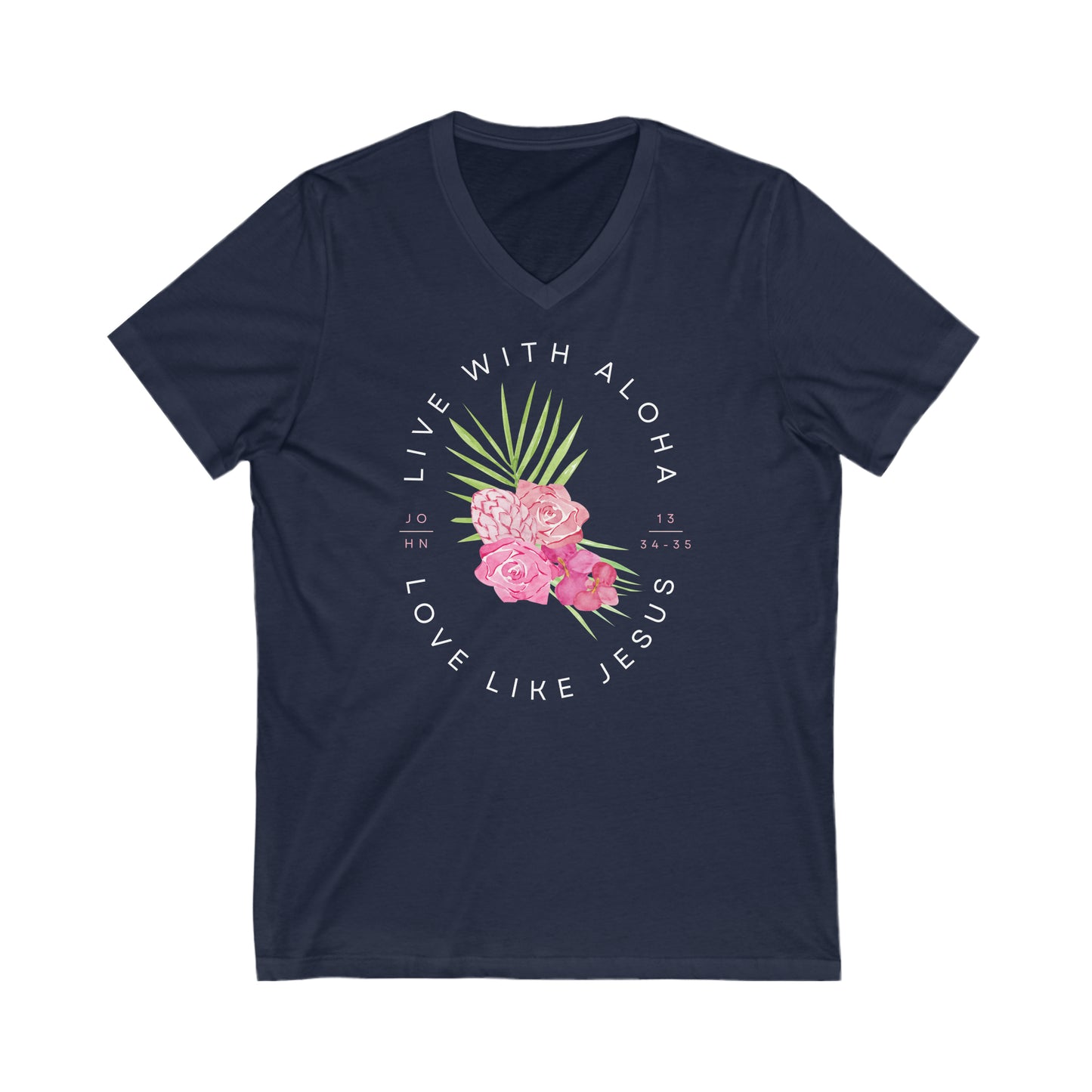 MAUI FUNDRAISER Lokelani Rose V-Neck Tee