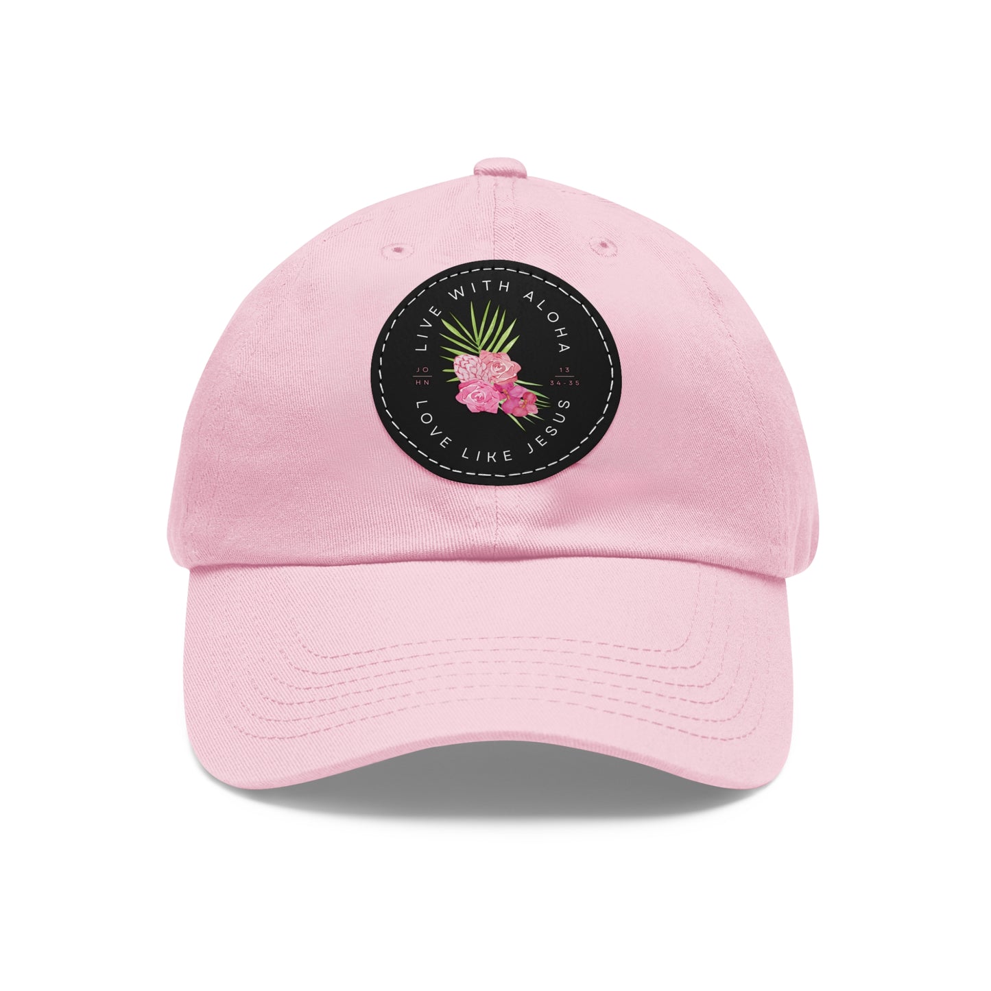 MAUI FUNDRAISER Lokelani Rose Leather Patch Hat