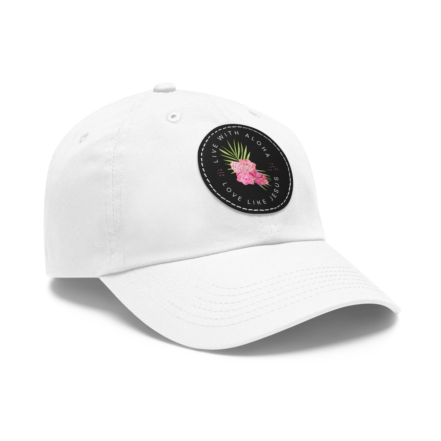 MAUI FUNDRAISER Lokelani Rose Leather Patch Hat