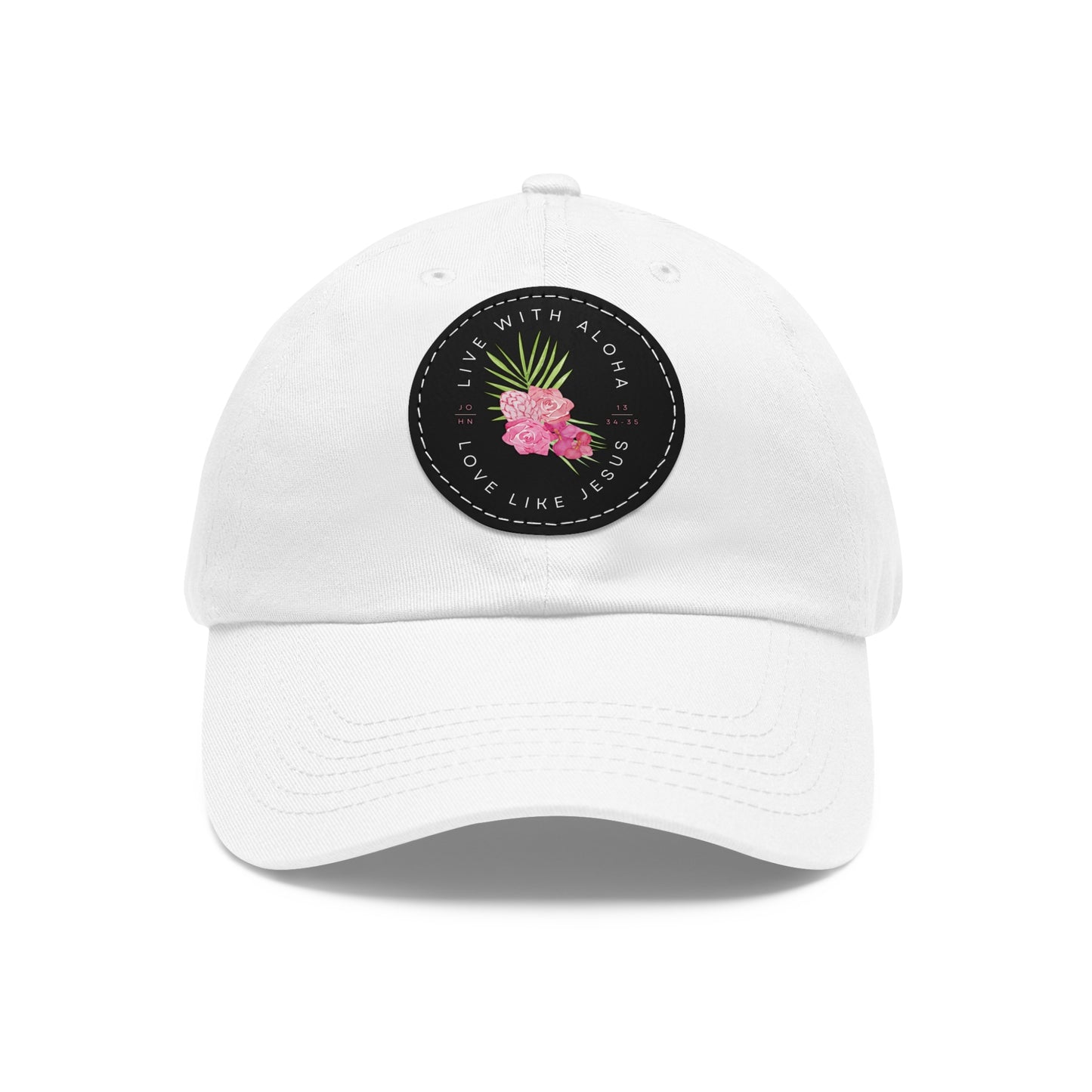 MAUI FUNDRAISER Lokelani Rose Leather Patch Hat