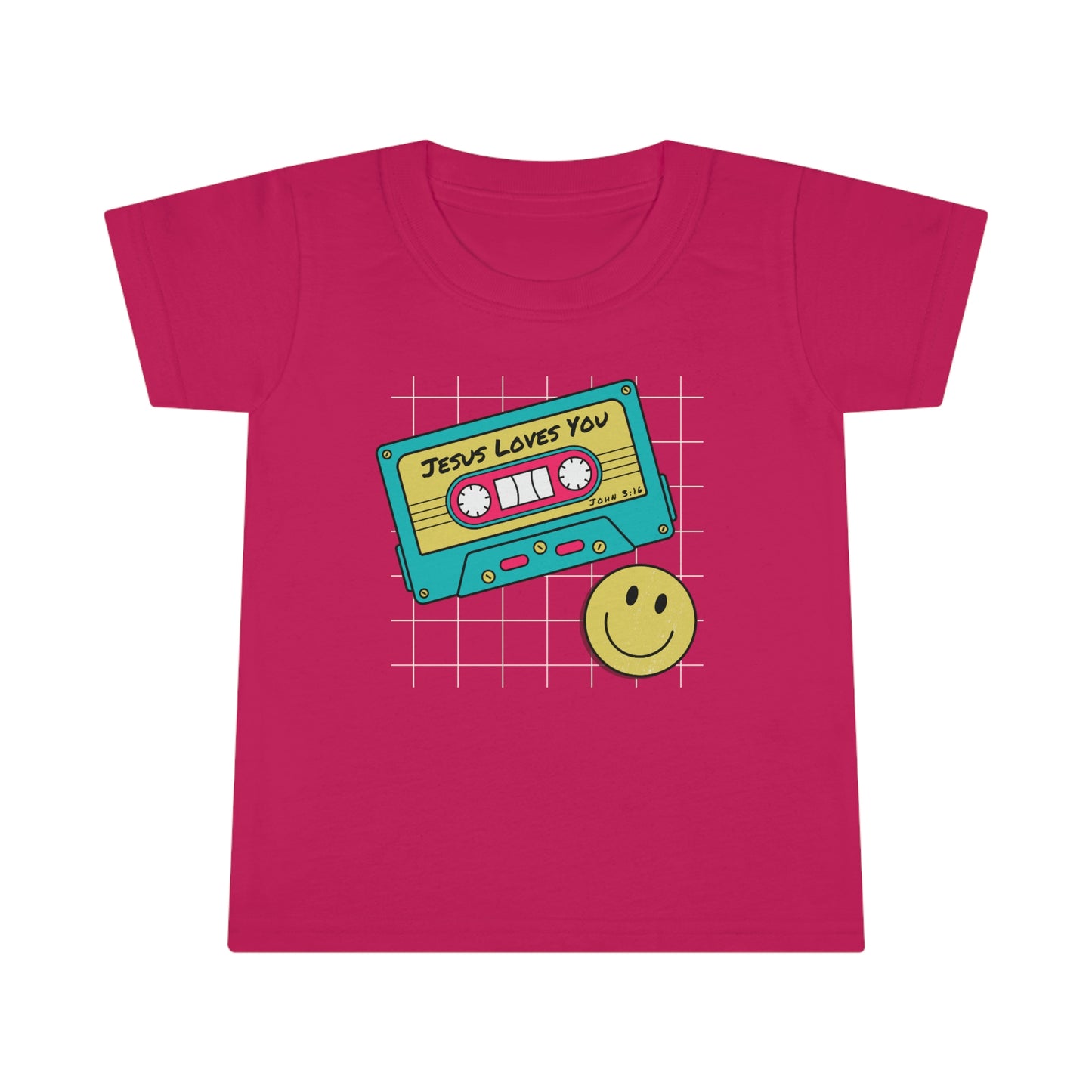 Jesus Loves You 90s Retro Toddler Tee