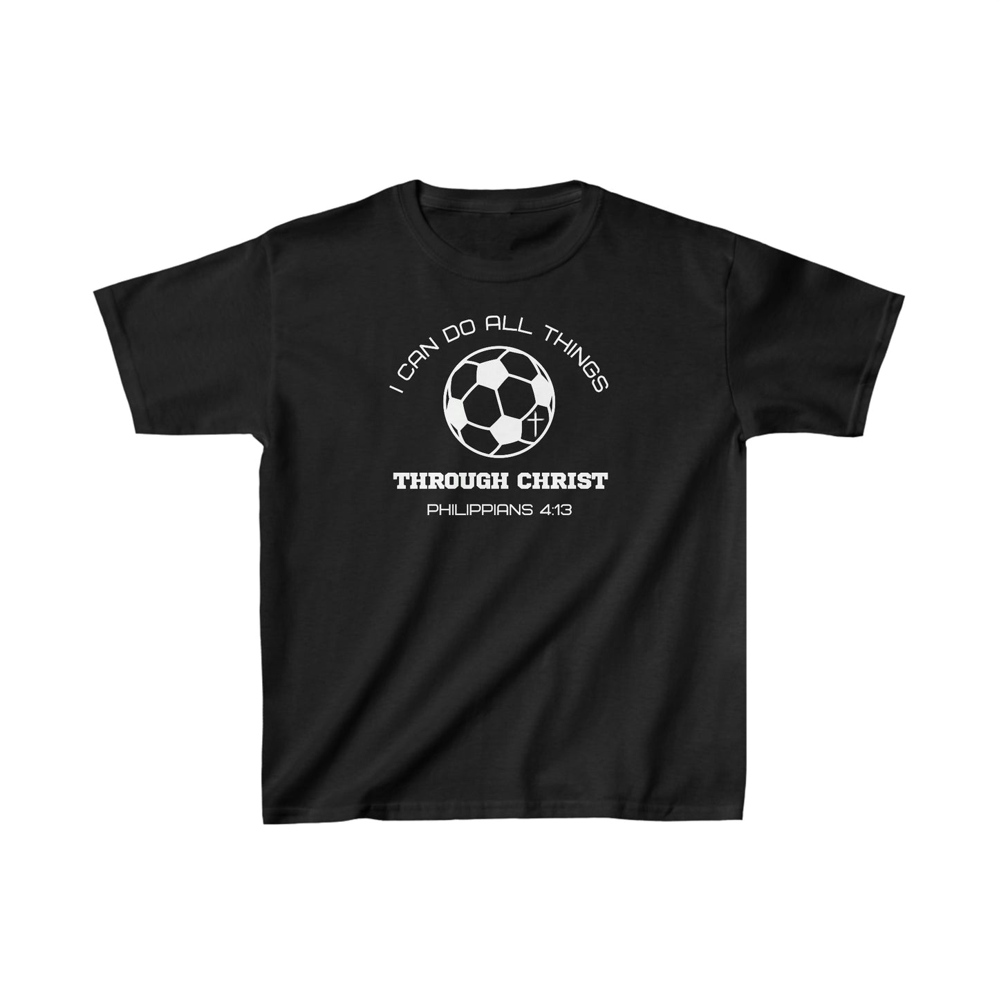 Soccer Philippians 4:13 Youth Tee