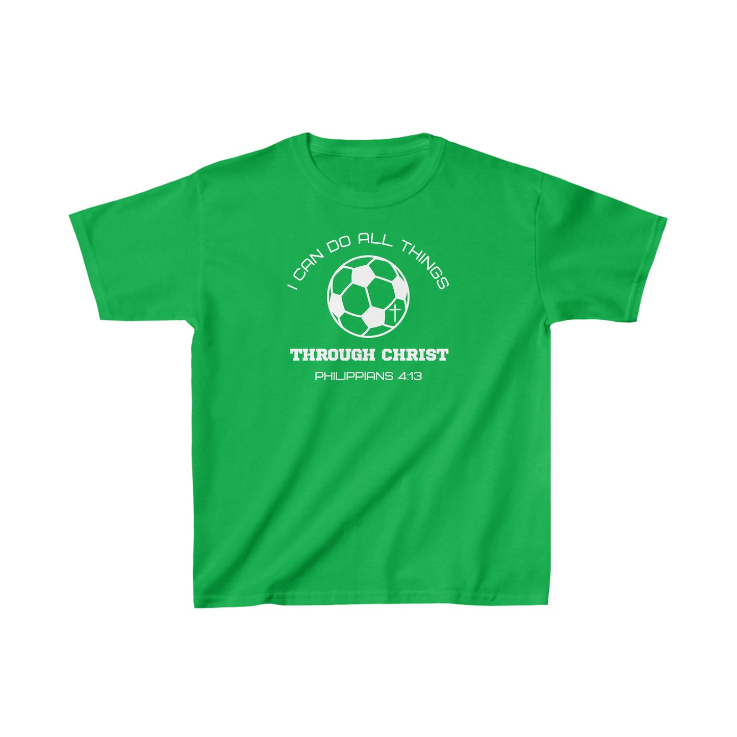 Soccer Philippians 4:13 Youth Tee