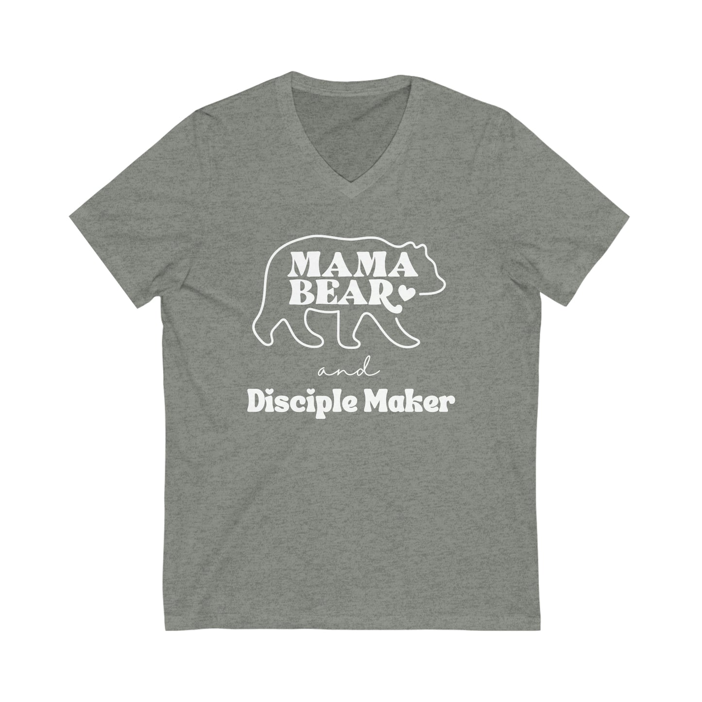 Mama Bear and Disciple Maker Short Sleeve V-Neck Tee